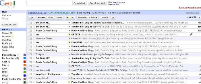 Cara mencari email lama dengan fitur search gmail