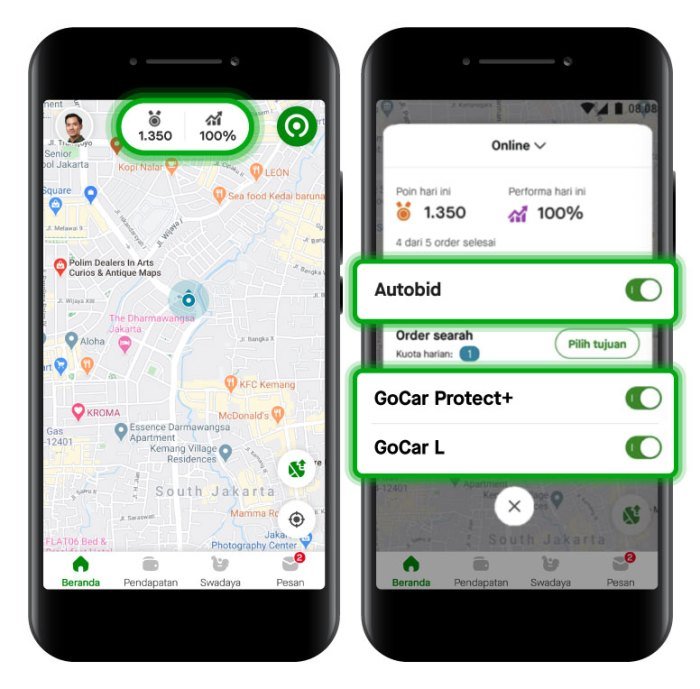 Cara pesan gocars lewat aplikasi gojek untuk perjalanan