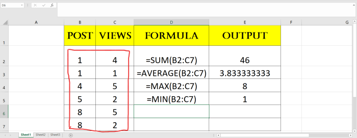 Tutorial menggunakan rumus sum average max min di google sheets