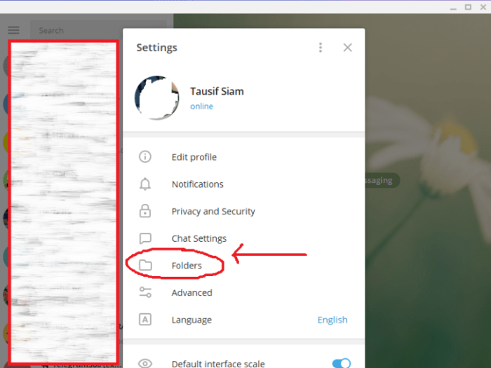 Tips menyusun chat channel dalam folder telegram