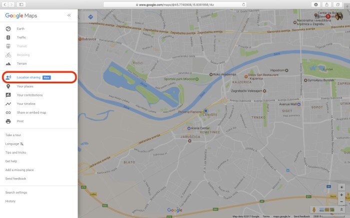 Location share google maps android iphone shared notification real time will chose them see person via choose also can provide