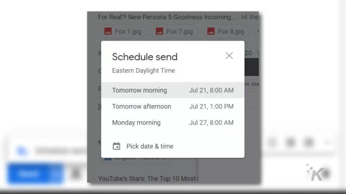 Cara mengirim email terjadwal schedule send gmail