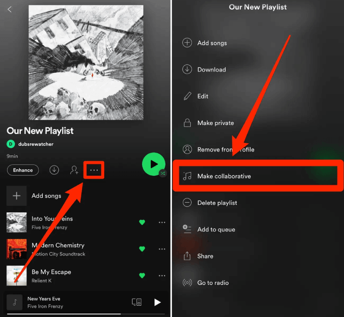 Panduan membuat collaborative playlist spotify bersama teman