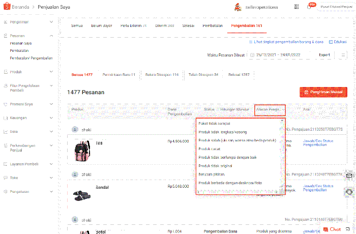 Shopee: ajukan retur barang tidak sesuai—step by step