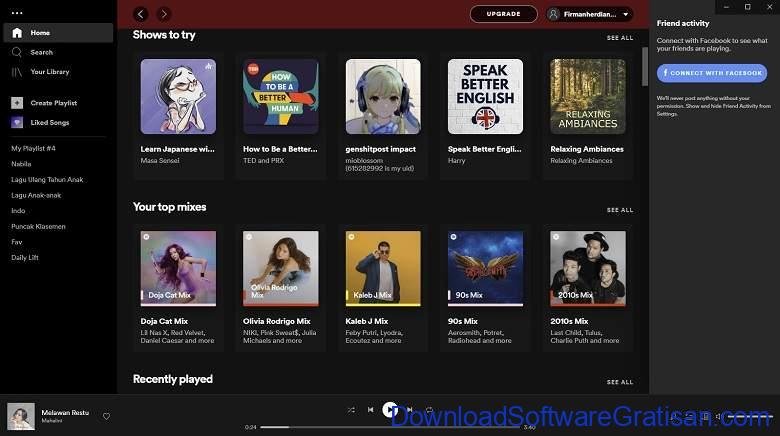 Tips mengatur kualitas audio streaming spotify