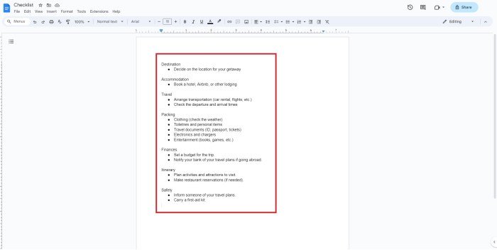 Panduan membuat checklist daftar tugas google keep